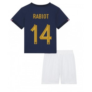 Francie Adrien Rabiot #14 Dětské Domácí dres komplet MS 2022 Krátký Rukáv (+ trenýrky)